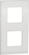 Рамка 2-постова Schneider Electric Unica New Pure вертикальна біле скло/білий NU6004V85