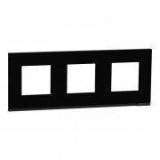 Рамка 3-постовая Schneider Electric Unica New Pure каучук/антрацит NU600682