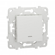 Вимикач Schneider Electric Unica New 1-клавішний з підсвічуванням схема 1а білий NU520118N