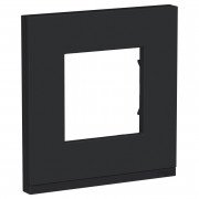 Рамка 1-постова Schneider Electric Unica New Pure каучук/антрацит NU600282