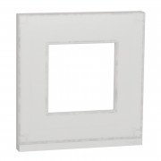 Рамка 1-постова Schneider Electric Unica New Pure біле скло/білий NU600285