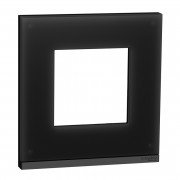 Рамка 1-постова Schneider Electric Unica New Pure чорне скло/антрацит NU600286