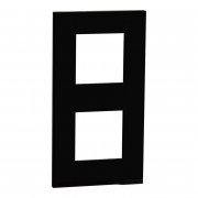 Рамка 2-постовая Schneider Electric Unica New Pure вертикальная каучук/антрацит NU6004V82