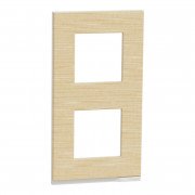 Рамка 2-постова Schneider Electric Unica New Pure вертикальна клен/білий NU6004V83