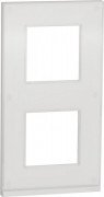 Рамка 2-постова Schneider Electric Unica New Pure вертикальна біле скло/білий NU6004V85