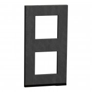 Рамка 2-постова Schneider Electric Unica New Pure вертикальна камінь/антрацит NU6004V87