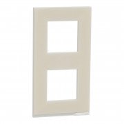 Рамка 2-постова Schneider Electric Unica New Pure вертикальна матове скло/білий NU6004V89