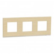 Рамка 3-постовая Schneider Electric Unica New Pure клен/белый NU600683