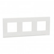 Рамка 3-постовая Schneider Electric Unica New Pure матовое стекло/белый NU600689