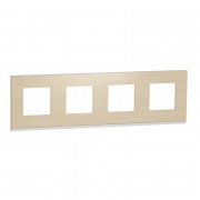 Рамка 4-постова Schneider Electric Unica New Pure клен/білий NU600883