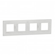 Рамка 4-постова Schneider Electric Unica New Pure біле скло/білий NU600885