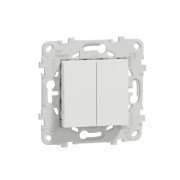 Выключатель Schneider Electric Unica New 2-клавишный 2 х схема 6 белый NU521318