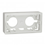 Коробка для відкритої установки Schneider Electric Unica New Studio 2-постова пластик білий NU800418