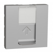 Накладка для розетки RJ45 Schneider Electric Unica New 2 модуль алюміній NU941130