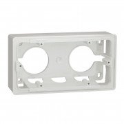 Коробка для открытой установки Schneider Electric Unica New Studio 2-постовая пластик белый NU800418