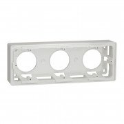 Коробка для відкритої установки Schneider Electric Unica New Studio 3-постова пластик білий NU800618