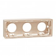 Коробка для открытой установки Schneider Electric Unica New Studio 3-постовая пластик бежевый NU800644