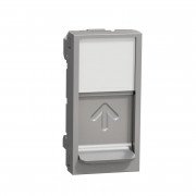 Лицевая панель RJ45 Schneider Electric Unica New для Keystone/Systimax 1 модуль алюминий NU946030