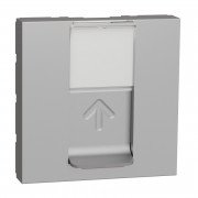 Накладка для RJ45 розетки Schneider Electric Unica New 2 модуль алюминий NU941130