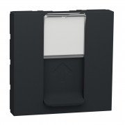Накладка для RJ45 розетки Schneider Electric Unica New 2 модуль антрацит NU941154