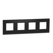 Рамка 4-постова Schneider Electric Unica New Pure камінь/антрацит NU600887
