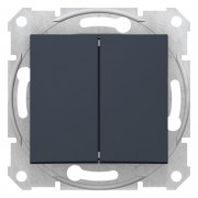 Выключатель Schneider Electric Sedna 2-клавишный схема 5 графит SDN0300170