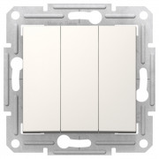 Вимикач Schneider Electric Sedna 3-клавішний 10AX слонова кістка SDN0300623