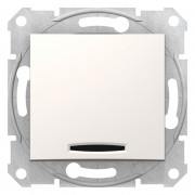 Вимикач Schneider Electric Sedna 1-клавішний із червоним індикатором слонова кістка SDN0400323