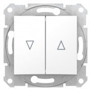 Вимикач для жалюзі Schneider Electric Sedna з механічним блокуванням білий SDN1300321