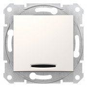 Выключатель Schneider Electric Sedna 1-клавишный с красным индикатором слоновая кость SDN0400323