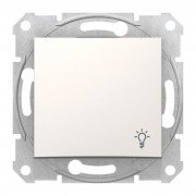 Выключатель Schneider Electric Sedna кнопочный символ Свет слоновая кость SDN0900123