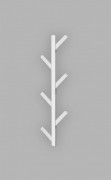 Електричний сушка для рушників Genesis-Aqua Albero 100 см нержавіюча сталь білий GA-38042