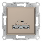 USB-розетка Schneider Electric Sedna 2,1А  титан SDN2710268