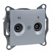 Розетка TV/R Schneider Electric Sedna прохідна алюміній SDN3301360