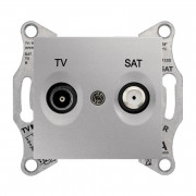 Розетка TV/SAT Schneider Electric Sedna прохідна алюміній SDN3401260