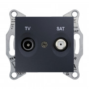 Розетка TV/SAT Schneider Electric Sedna прохідна графіт SDN3401270