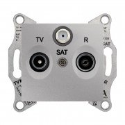 Розетка TV/R/SAT Schneider Electric Sedna прохідна алюміній SDN3501260