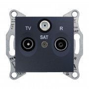 Розетка TV/R/SAT Schneider Electric Sedna кінцева графіт SDN3501370