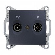 Розетка TV/R Schneider Electric Sedna оконечная графит SDN3301670