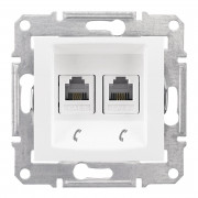 Телефонная розетка двойная Schneider Electric Sedna белый SDN4201121