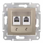 Телефонна розетка подвійна Schneider Electric Sedna титан SDN4201168