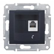 Телефонная розетка Schneider Electric Sedna графит SDN4101170