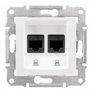 Компьютерная розетка двойная Schneider Electric Sedna RJ45 STP кат5e белый SDN4600121