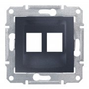 Накладка двухмодульная АМР Schneider Electric Sedna КАТ5Е 6 UTP графит SDN4400670