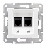 Компьютерная розетка двойная Schneider Electric Sedna RJ45 кат6 STP белый SDN5000121