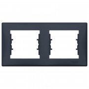 Рамка Schneider Electric Sedna 2-постовая термопластик графит SDN5800370