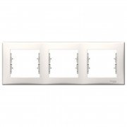 Рамка Schneider Electric Sedna 3-постовая термопластик слоновая кость SDN5800523