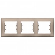 Рамка Schneider Electric Sedna 3-постова термопластик титан SDN5800568