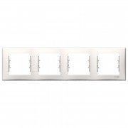 Рамка Schneider Electric Sedna 4-постовая термопластик слоновая кость SDN5800723