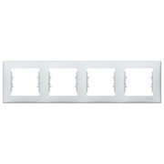 Рамка Schneider Electric Sedna 4-постовая термопластик серый SDN5800733